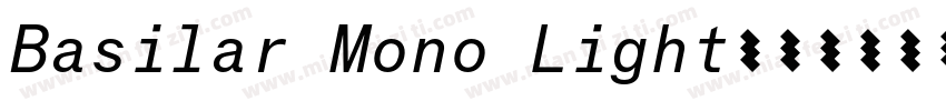 Basilar Mono Light字体转换